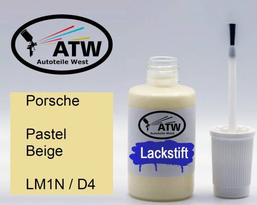 Porsche, Pastel Beige, LM1N / D4: 20ml Lackstift, von ATW Autoteile West.